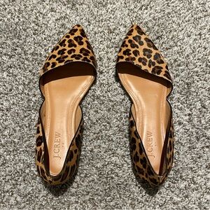 J. Crew Factory Zoe d'Orsay flats with leather upper and calf hair.